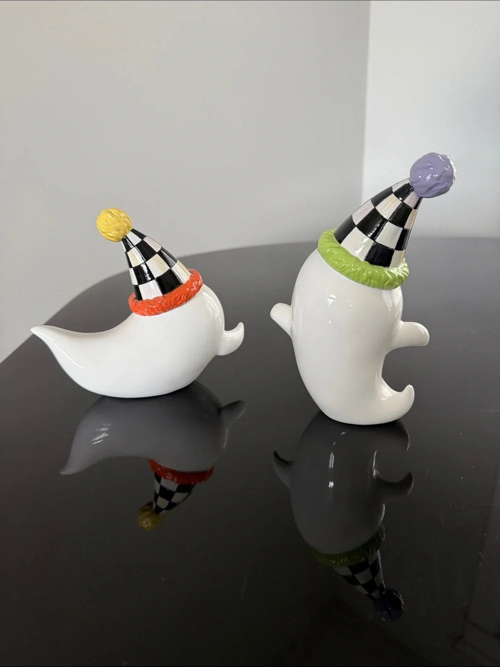 MacKenzie-Childs Trick or Treat Ghost Figurines - Set of 2